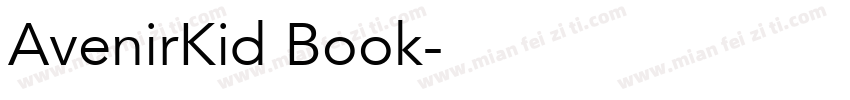 AvenirKid Book字体转换